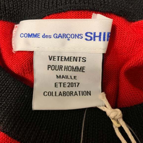VETEMENTS X CDG SS17 Gay Flag Multi-Color Wool Crew-Neck Pullover - Picture 4 of 7